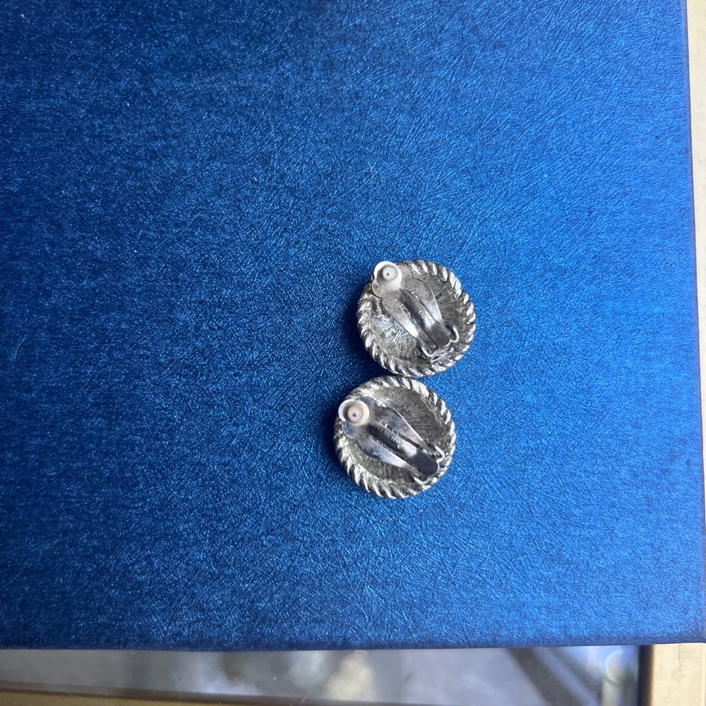 Givenchy Silver Rose Stud Earrings - image 8